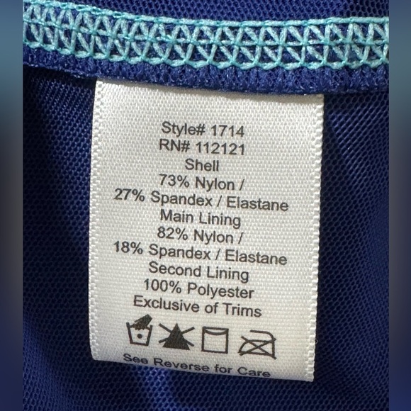 Spanx Love Your Assets Padded Push Up Swim Dress Swimsuit Small Blue Slim - Picture 7 of 15